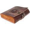 Vintage Leather Journal with Semi Precious Stone-Witch Journal for Men and Women