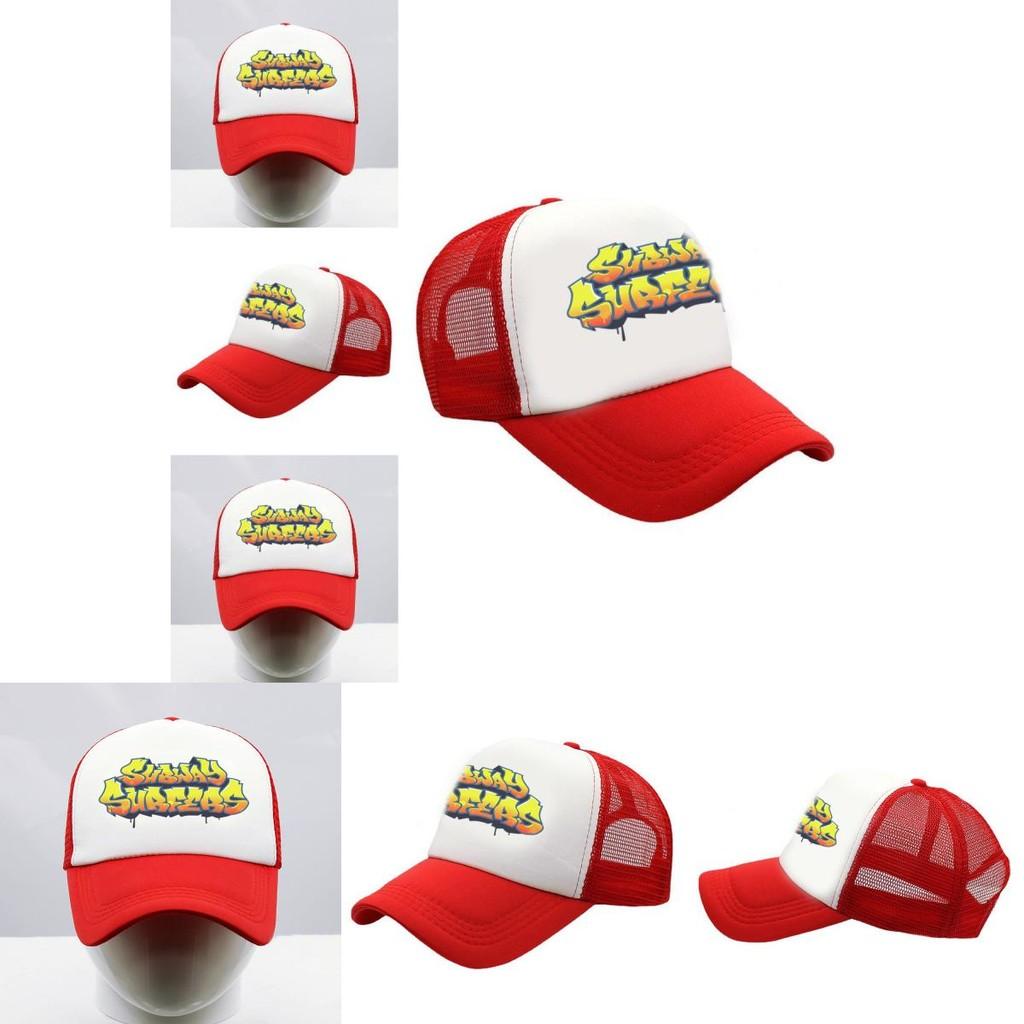 Subway Surfers Round Crown Baseball Cap Sun Shield Breathable For Casual Wear