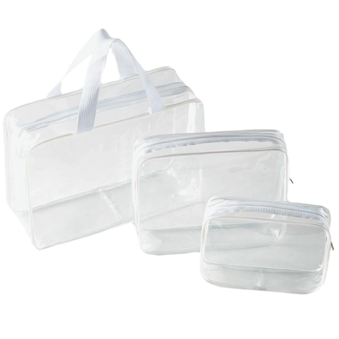 

Copeflap Водонепроницаемый Виниловый Прозрачный Прозрачный Дорожный Чехол 3-компонентный Чехол, Чехол, Сумка, (белый) белый