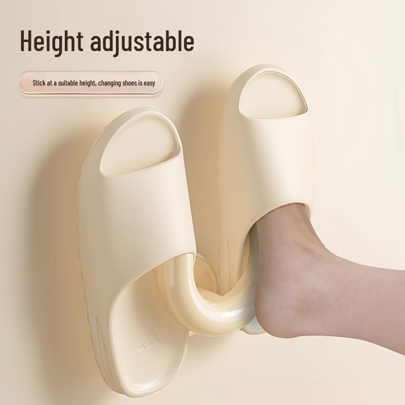 Punch-Free Wall-Mounted Suction Cup Shoe Rack for Bathroom