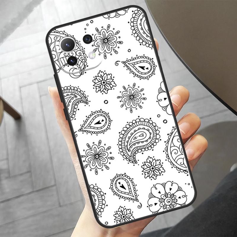Coque à motif bandana sans couture pour Xiaomi 15 Pro, 13, 14 Ultra, 11T, 12T, 13T, 14T Pro, POCO F7, X7 Pro, X3, X5, X6, F5 et F6