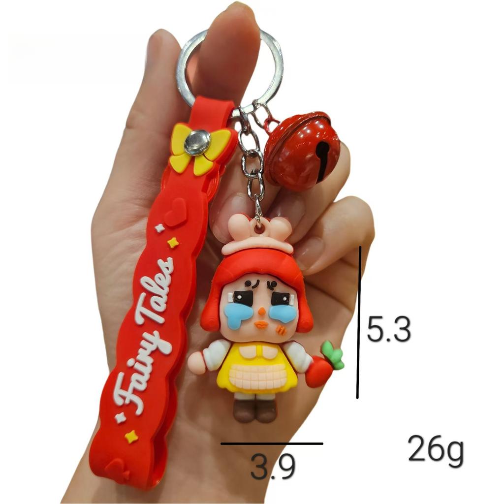 Internet-Berühmtheit Cartoon-Puppe Schlüsselanhänger Taschenanhänger Studentenanhänger Niedlicher PVC-Schlüsselanhänger Paar Auto Schmuck