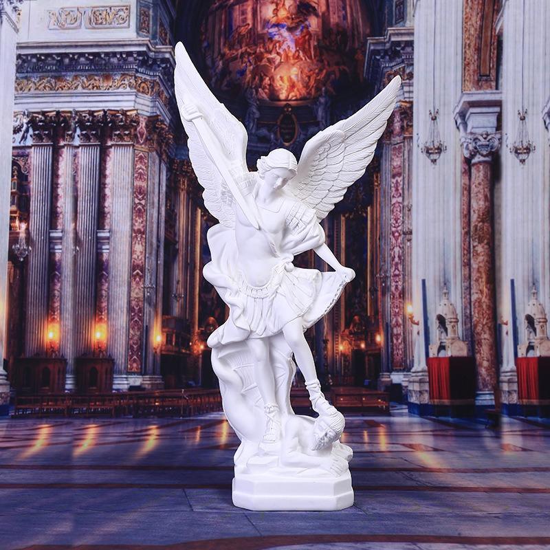 

Christmas Resin Crafts White St. Milecas Angel Statue Decoration Home Living Gift