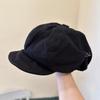 Thin Beret Women's Literary Retro Newsboy Hat Tide Cloud Octagonal Hat Casual Street Painter Hat
