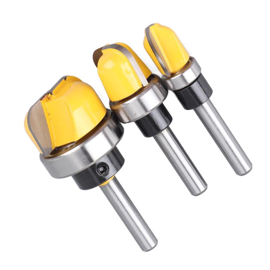 3 BUC Freză Bit Router Coadă 1/4 Inch Fund Rotund Prelucrare Lemn Freză Set Bit Router