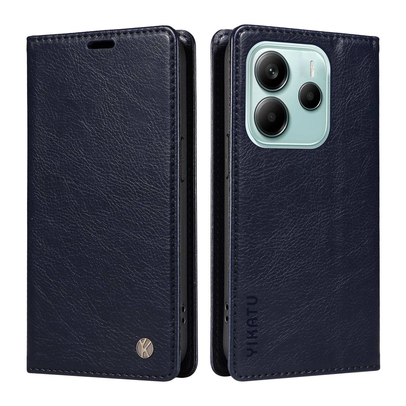 

YIKATU YK-006 For Xiaomi Redmi Note 14 5G Case Magnetic Closure Leather Phone Cover Litchi Texture G