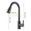 F26C Metal Pull Out Tap Precise Hot/Cold Water Mixing at House Practical Stretchable Sink Tap Prevents Splashing Water Faucet