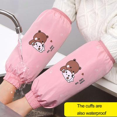 1 Pair of Anti-fouling Sleeve Cover Waterproof Cute Cartoon Pattern Dirty Resistant Protective Cuff Design Dirt-proof Hand Sleeves MIT