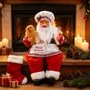 Cartoon Chef Christmas Ornament for Restaurant Bar Decor Red PVC 18x12x31cm 18x9x31cm 16x9x28cm Standing Seated Options