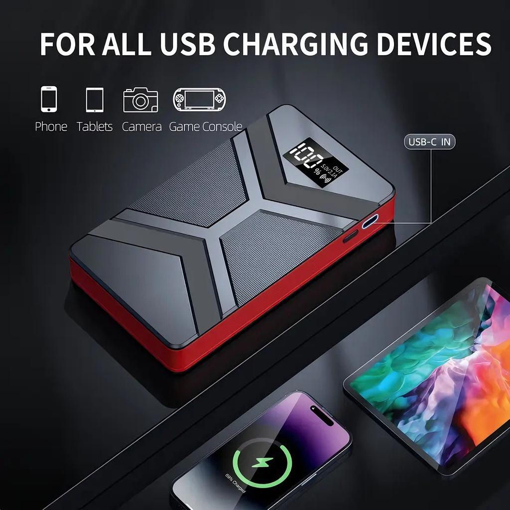 Ultra-slim 12V Car Jump Starter Booster Portable Car Power Bank Multifunctional Engine Battery Emergency Start