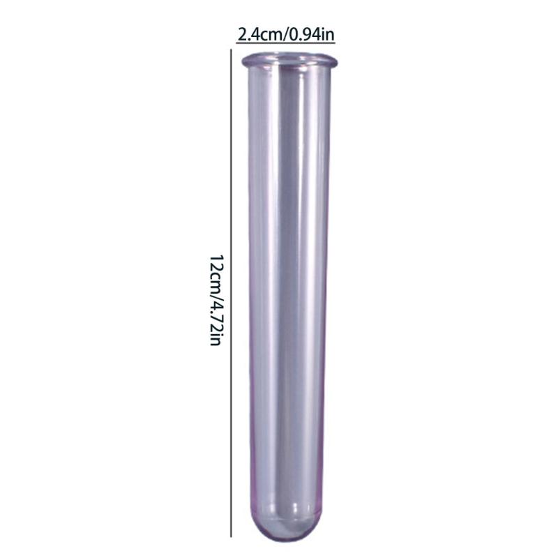3Pcs Modern Acrylic Transparent Vases Test Tube For Flower Arrangements Hydroponic Plant Home Decors Office Desk Display