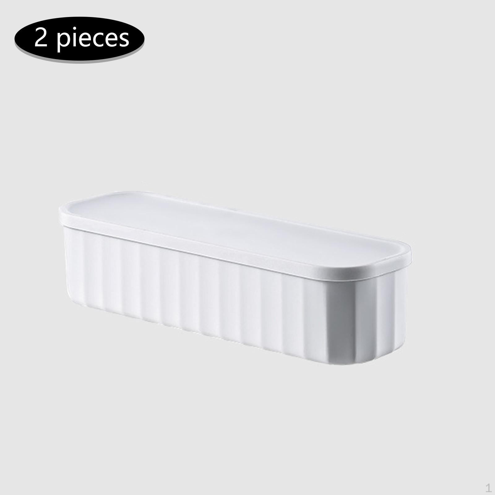 2 шт Контейнер для хранения на 5 ячеек с герметичной крышкой штабелируемый экономичный многоцелевой пластиковый для шкафа белый 970₽