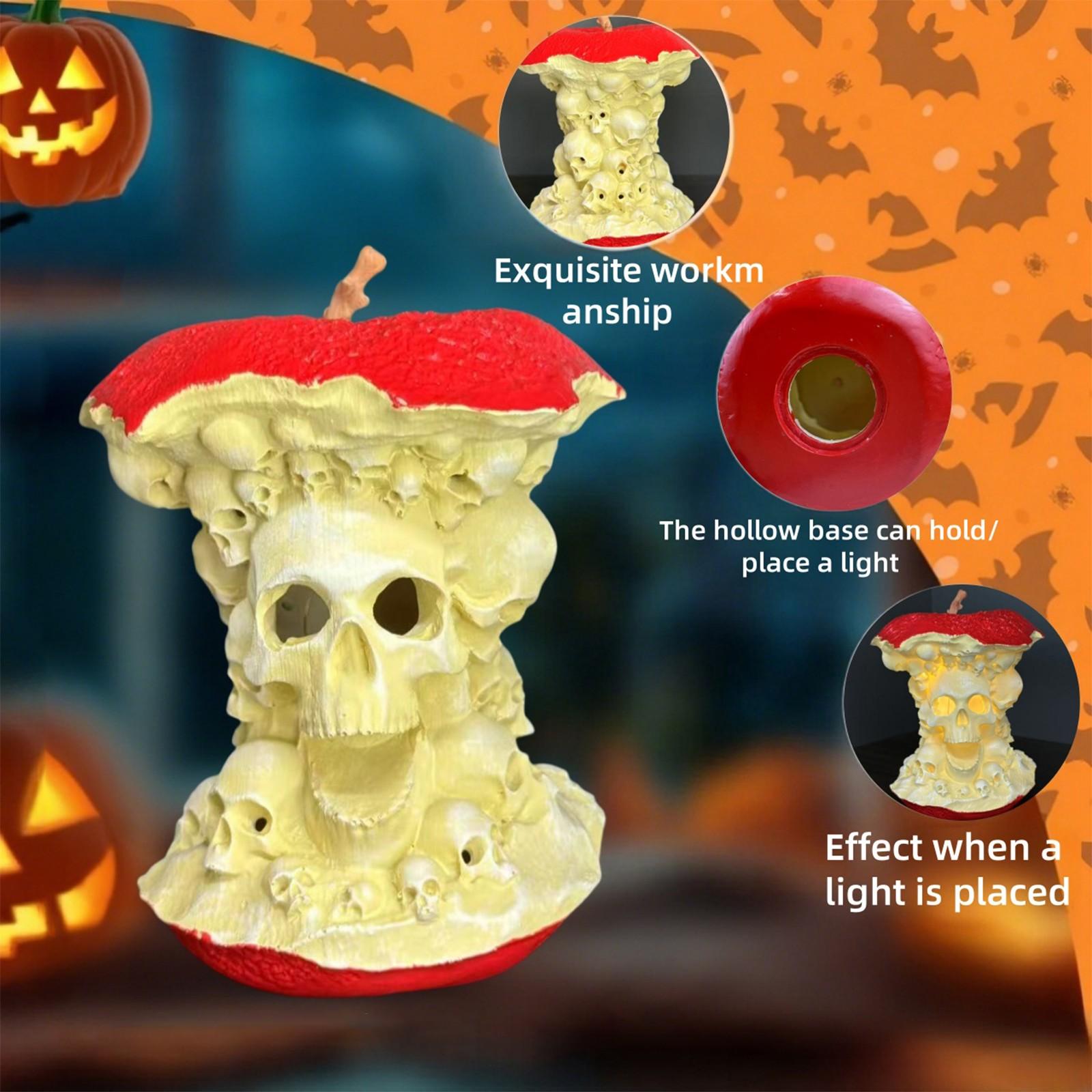 

Яблоки, высушенные в лампы, свечи, просачивающиеся из пустых глазниц One Size