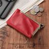 NARU Genuine Tochigi Leather Coin for Men and Pass Mini Popular Made in Japan Purse, Square, Women, Case, Wallet, Small, Stylish, Brand, (Red)