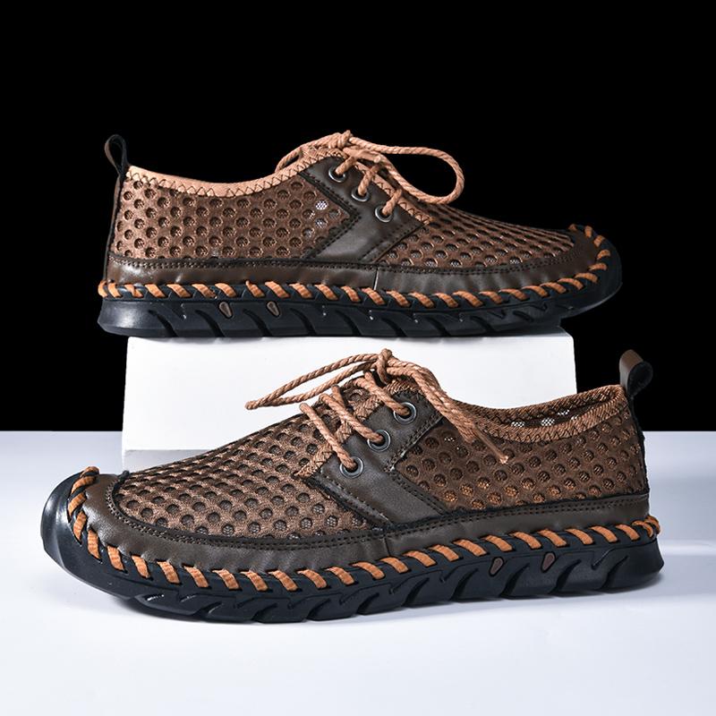 Men Mesh Sports Shoes Fashi Breathable Lightweight Shoes Outdoor Travel Running Casual Shoes Beach Wading Shoes