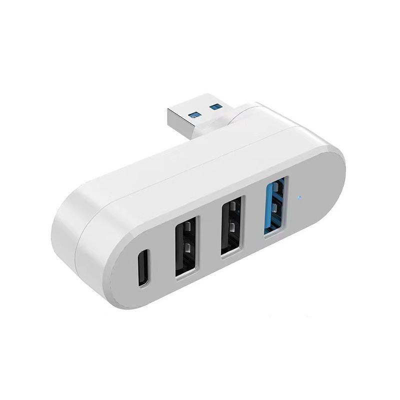 180° Rotary USB 3.0 HUB U Disk Reader Data Transfer Cable Splitter Extend Adapter USB 2.0 Type C/USB C Converter for PC Computer