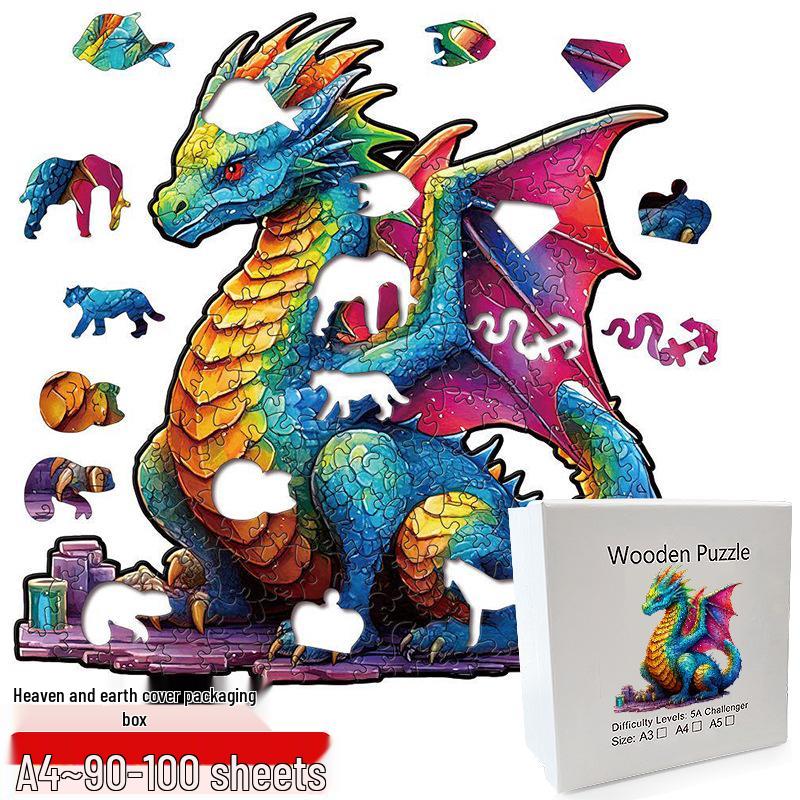 Irregular Animal Dog Penguin Wooden Puzzle in Stock
