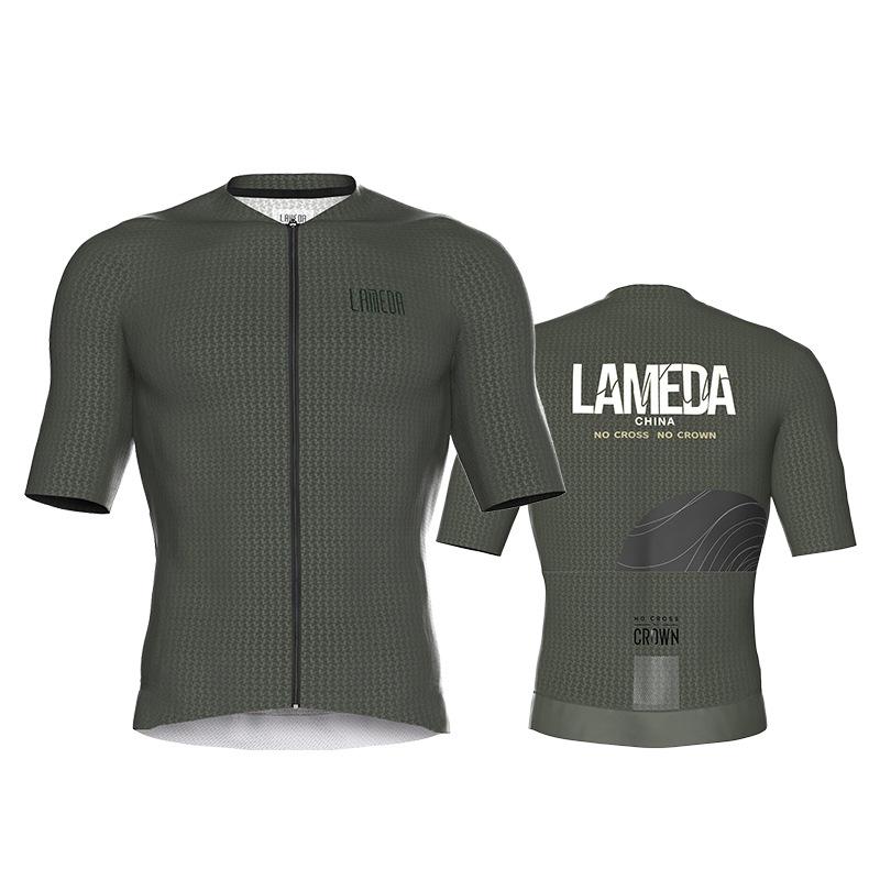 Lampaida Men's Quick-Dry Cycling Jersey - Summer Short Sleeve, Breathable Sportswear