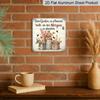2D Flat, 1pc, Vintage Metal Plaque, Decorative Plaques and Ornaments, Healing Garden Theme, Pastoral Life Quotes, Garden, Porch, Bedroom, Balcony