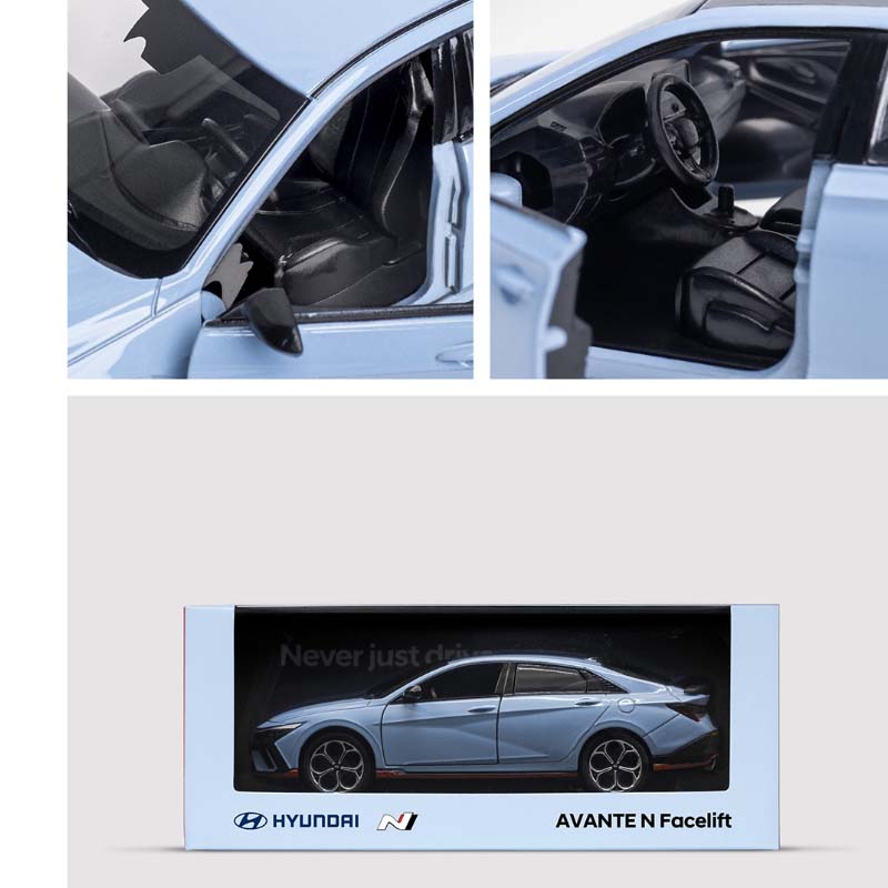 HYUNDAI Genuine  Elantra Avante N Facelift 1:38 diecast Car Miniature Avante N Facelift(1EA)