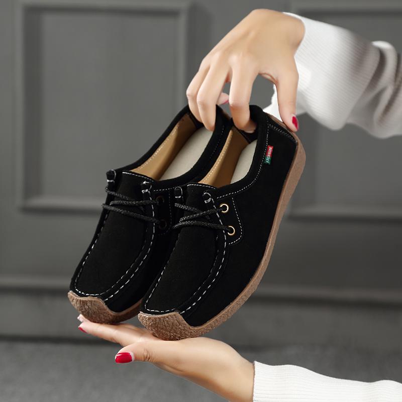 35-42 Women's Loafers Casual Size Flat Bottom Anti-fleece Moccasins Womens