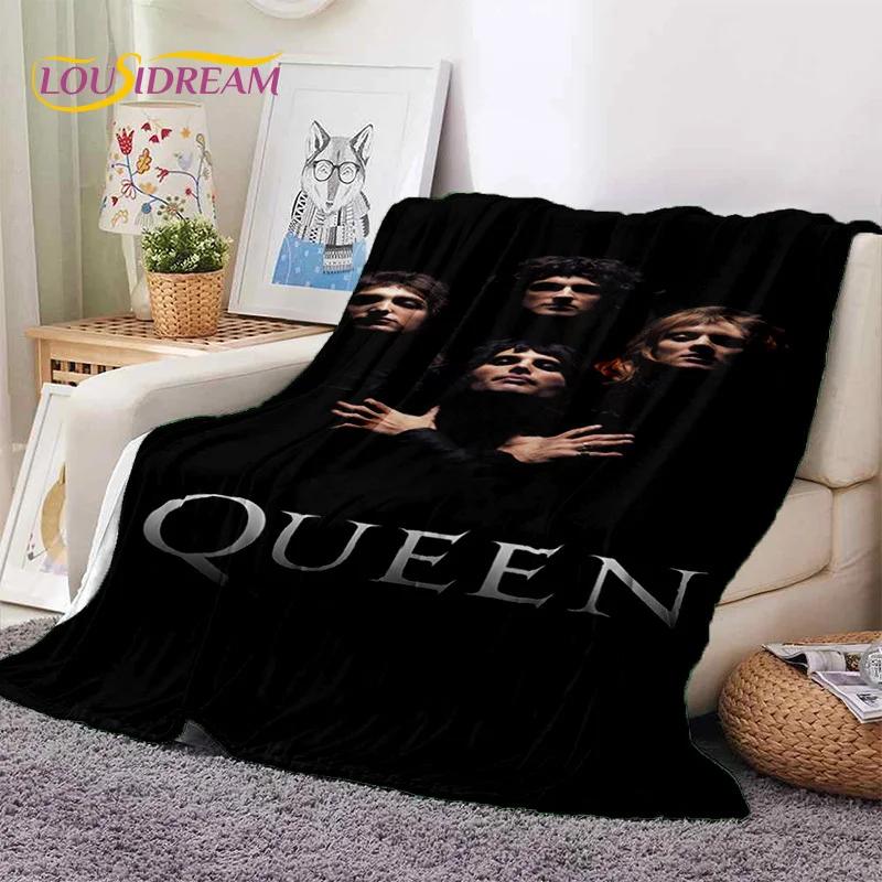 Klassiker Queen-Rockband Freddie Weiche Flanelldecke für Betten Schlafzimmer Sofa Picknick, Überwurfdecke zum Zudecken Outdoor-Freizeit Geschenk