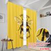 2pcs 2D Flat Printing Drapes Hard-working Bee Polyester Without Electricity Festive Wall Decor Use for Photo Booth Props