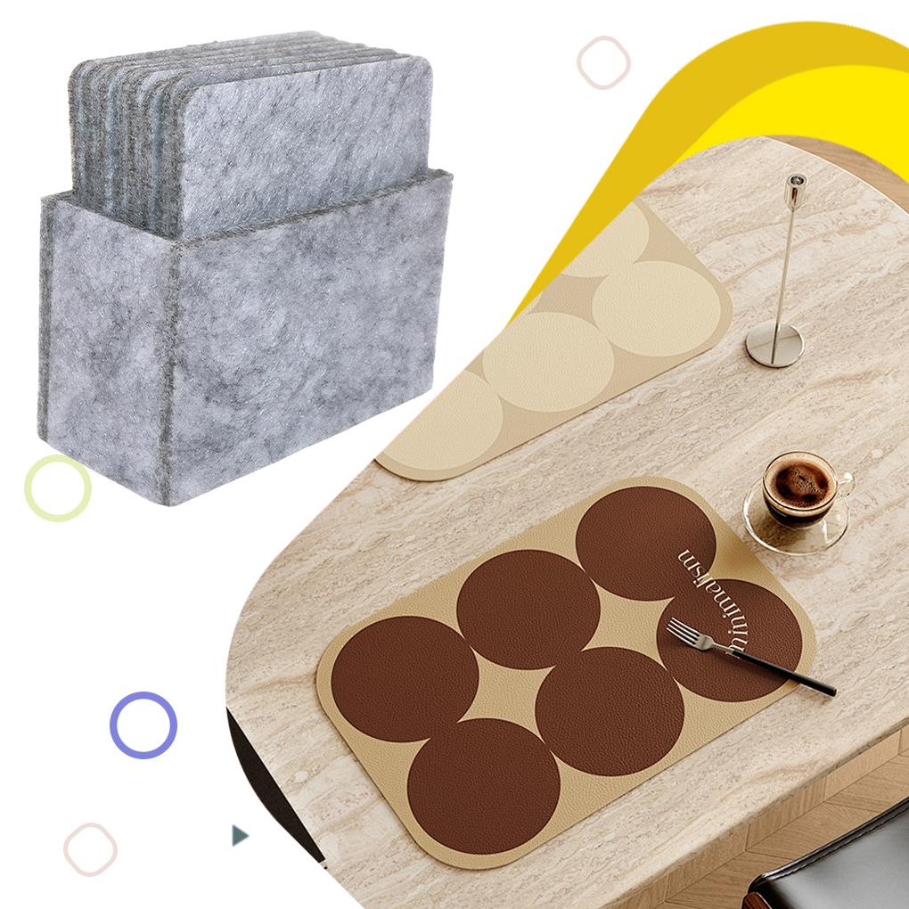 14pcs/set Super Practical Coasters Set For Kitchen Supplies Furniture Placemats