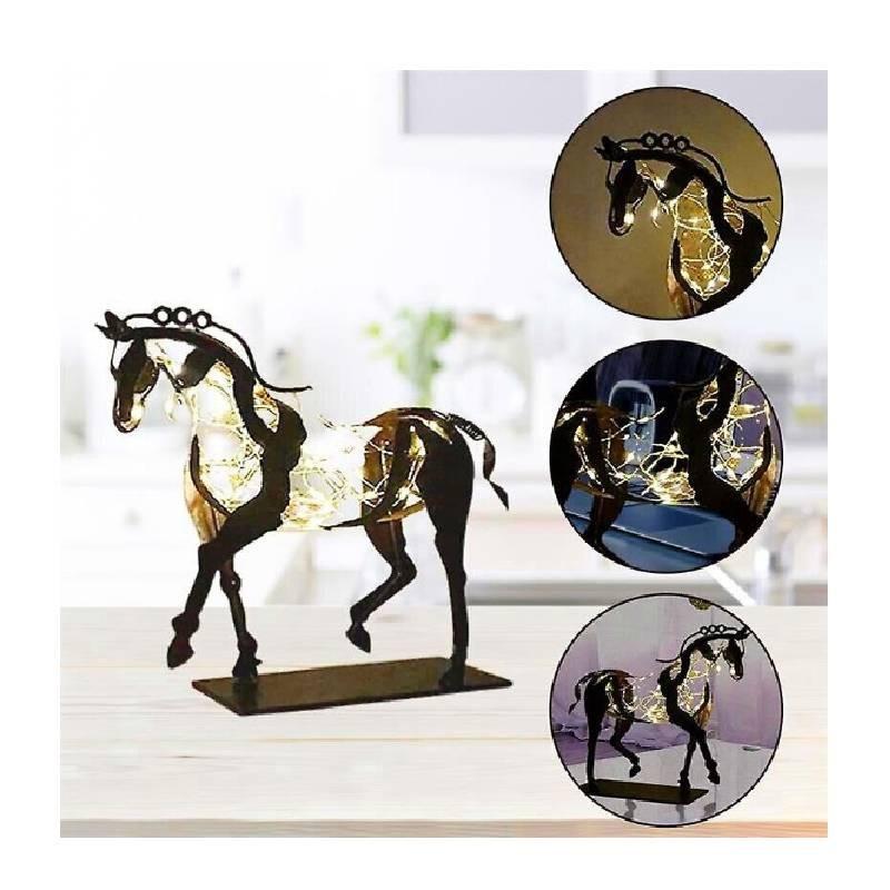 Adonis Horse Metal Sculpture With Lighting For Home Decor And Gift Giving