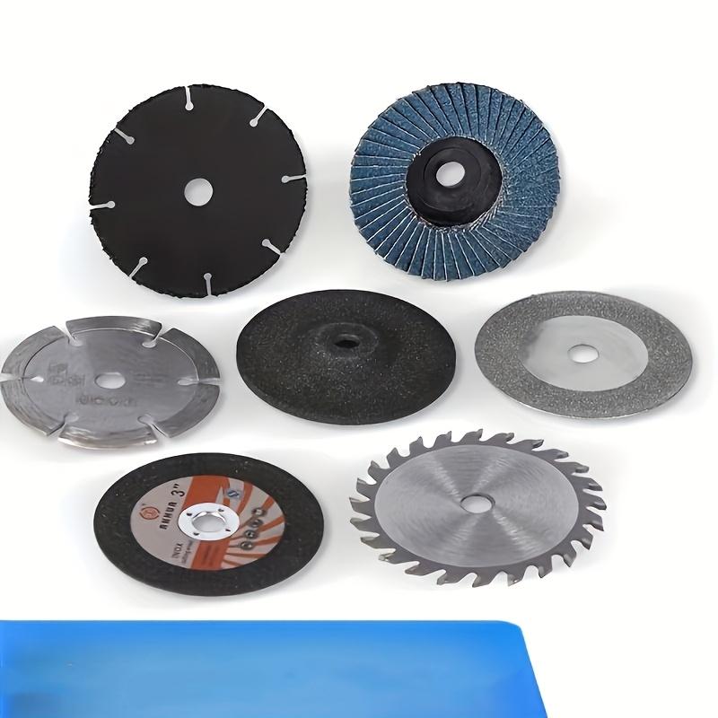 6pcs Stainless Steel Saw Blades, 3-inch 75mm Bonded Corundum Discs, Medium-Grained, Aluminum Alloy Material, Suitable for Pneumatic Machines