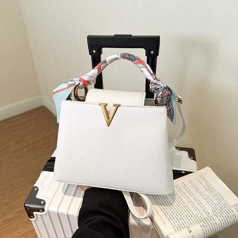 New fashionable lychee pattern lady bag portable shoulder oblique span women's bag