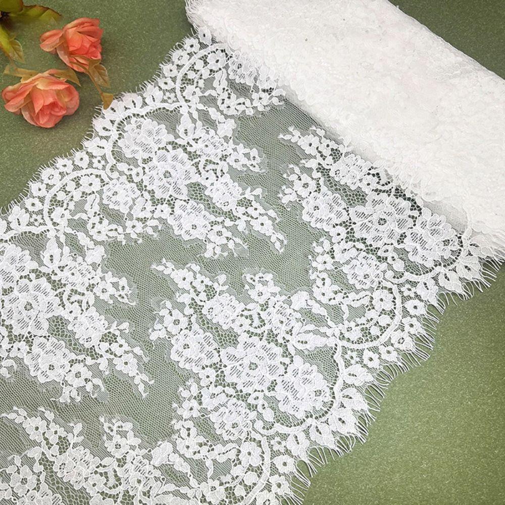 3M/Lot Eyelash Lace Trim  Skirt HemSleeves Neckline Lace Clothing Veil Decoration Material Fabric
