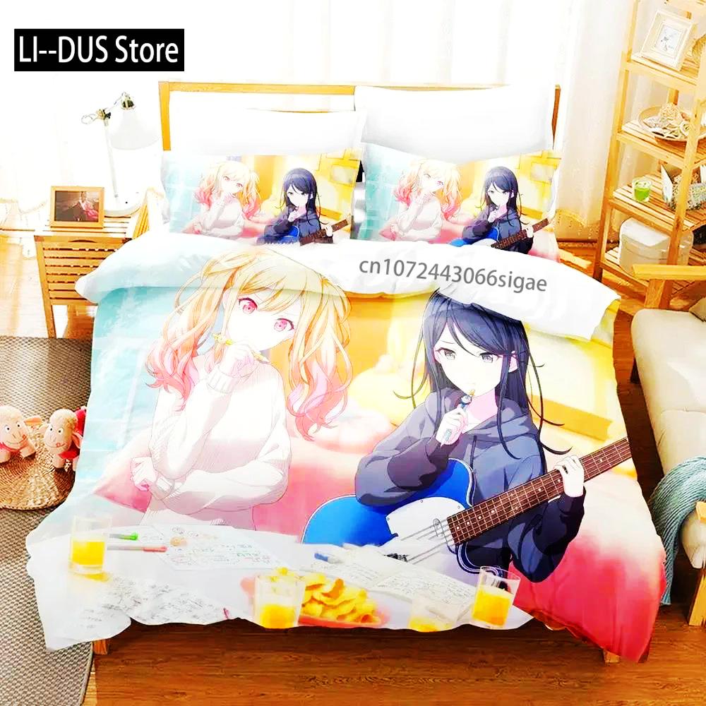 Anime Hoshino Ichika Project SEKAI Bedding Set Duvet Cover Bed Set Quilt Cover Pillowcase Comforter King Queen Size Boys Adult