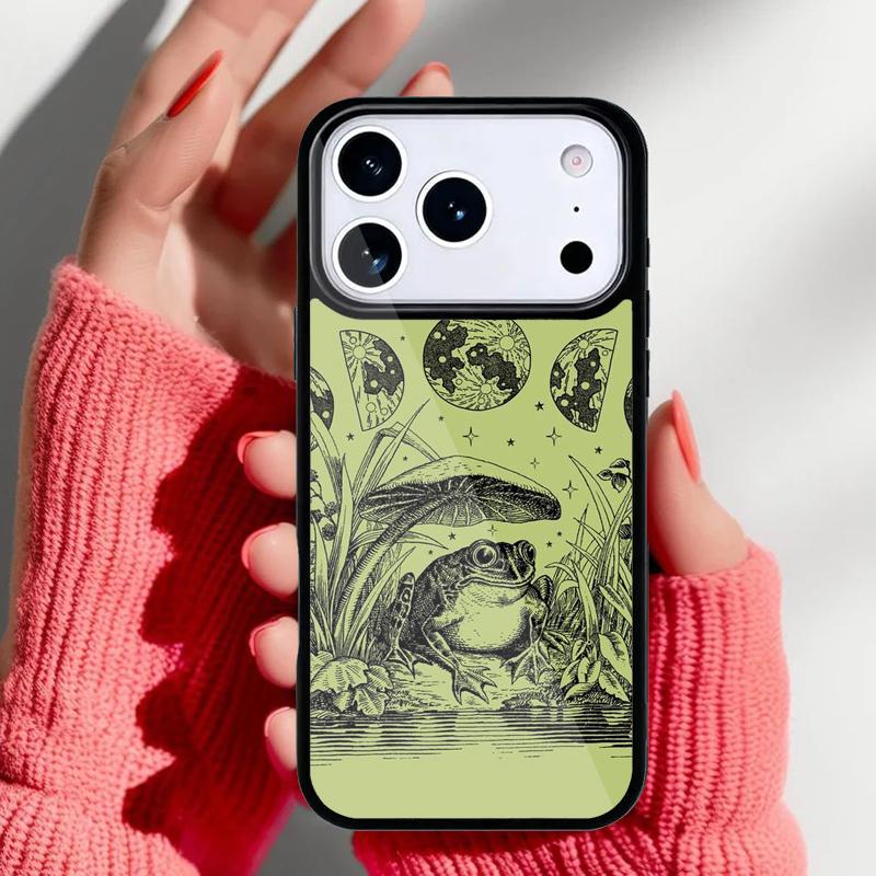 

Магический гриб Лягушка Луна в стиле Cottagecore Чехол для телефона iPhone 17 16 15 14 13 Pro Max Задняя крышка для 12 11 Pro Coque iPhone17 Pro