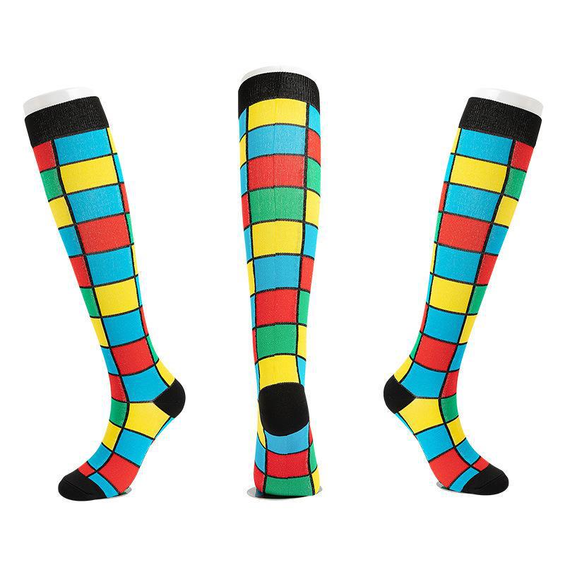 Unisex Outdoor Compression Sports Socks: Elastic, Knee-High, for Cycling & Fitness