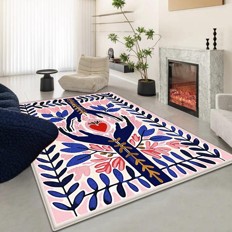 Nordic Abstract Carpet for Living Room Simple Home Decoration Bedroom Large Area Rugs Washable Antiskid Lounge Floor Mat Bedside