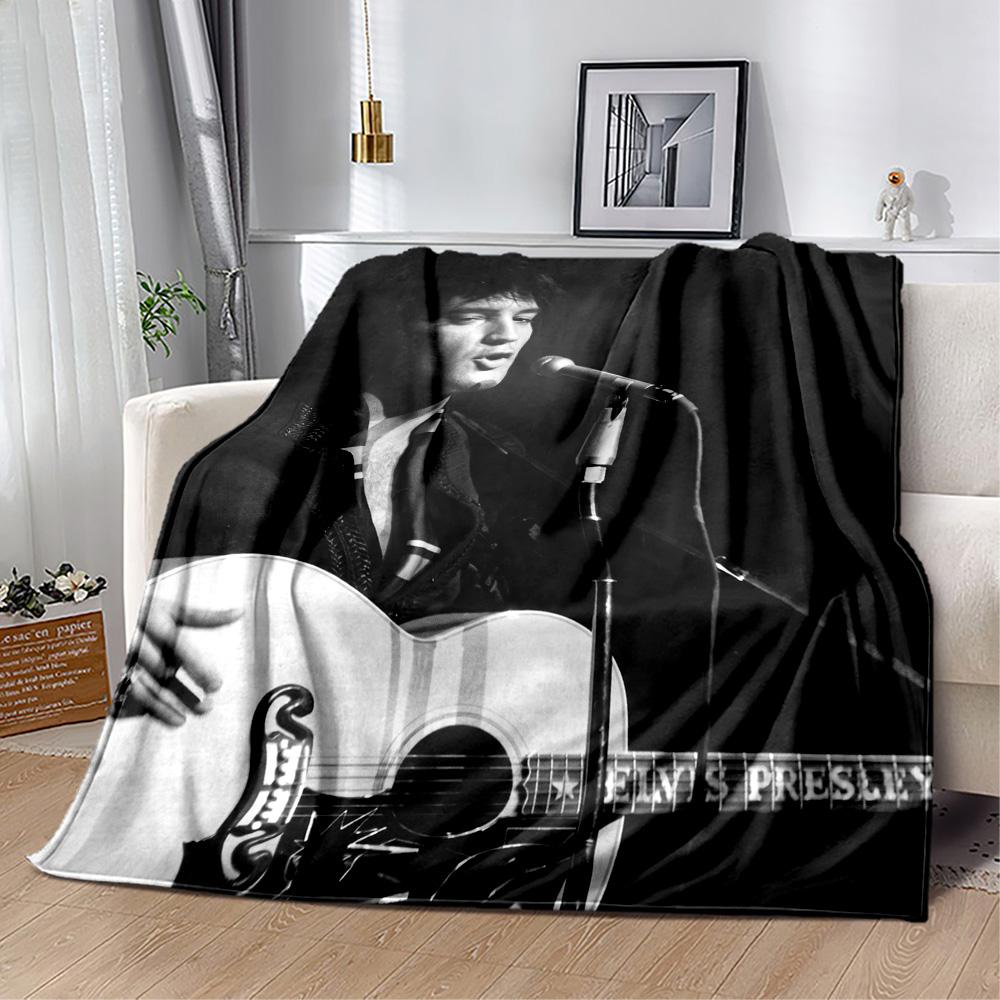 Elvis Presley Performance Blanket Comfortable Suitable for Livingroom Chair Couch for All Occasions Playful Design Birthday Christmas Gift Blanket