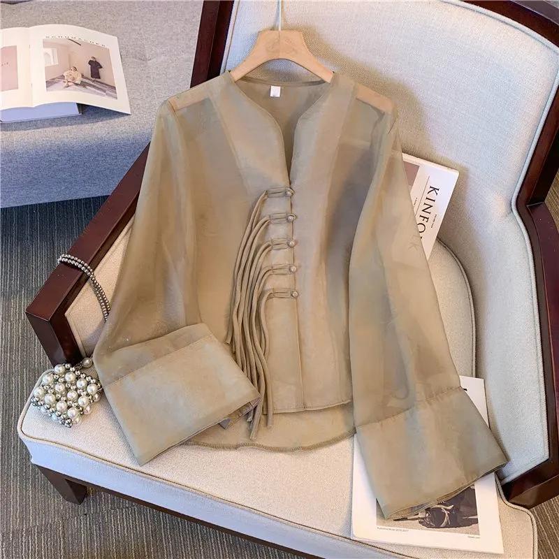 New Chinese Style Retro Simple Buckle Sun Protection Clothing Loose Breathable Top Temperament Jacket