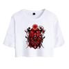 New Fashion Women's Casual Hazbin Hotel Print Short Sleeve Crop Top Funny Tee Shirts Hipster O-neck Cool Tops