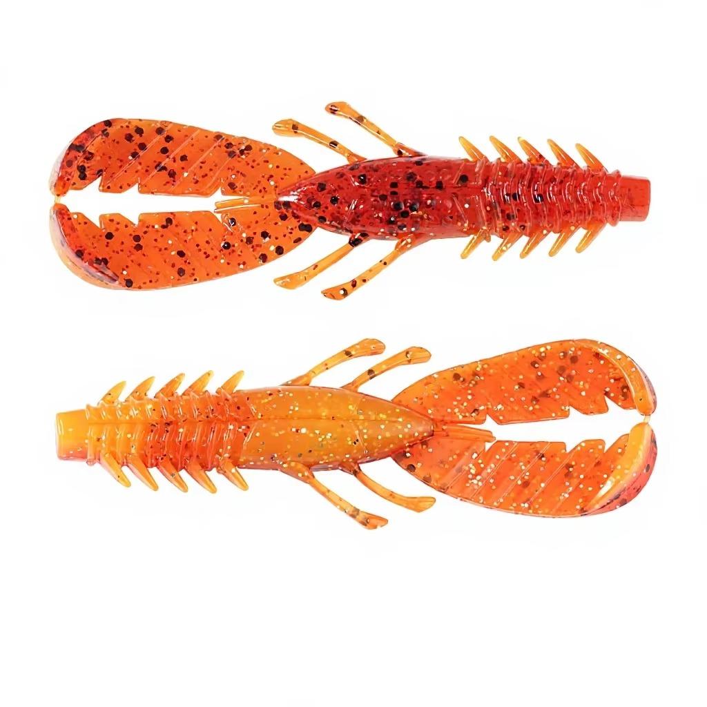 Factory Direct 75mm 3.7g Delicate Shrimp Soft Bait 8pcs Pack for Bass Carp Bottom Feeding Predator Fishing