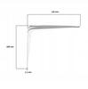 Table Top Shelf Support Durable Angle Bracket 125X100 Steel 1.1 White