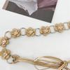 Ethnic Leather Waist Rope Floral Dress Jeans Belt American Women's Belt  Waist Decoration