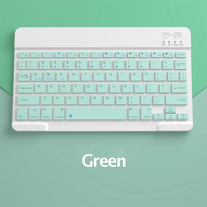 Spanish/English Bluetooth Keyboard 10 inch for iPad Air Pro Wireless Rechargeable Keyboard for Phone Tablet Laptop Universal
