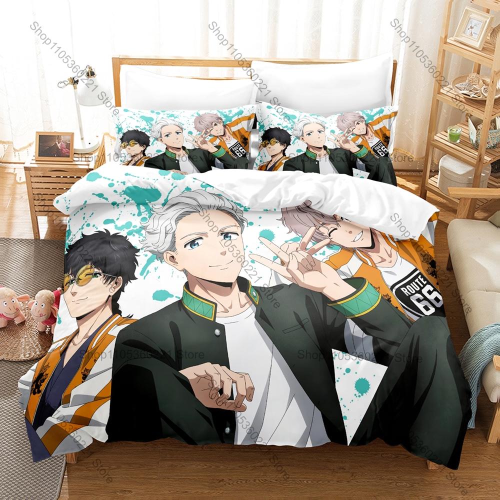 WIND BREAKER 2 Anime Style 3PCS Bedding Set Cozy Microfiber Bedding Kit Durable Design for Single Double Bed Room