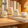 Healing Style Table Decor 4Pcs Mini White Kitten Figurines, Resin Cute Cat Statues, Miniature Ornaments Statues for Micro Landscape, Fairy Garden, DIY