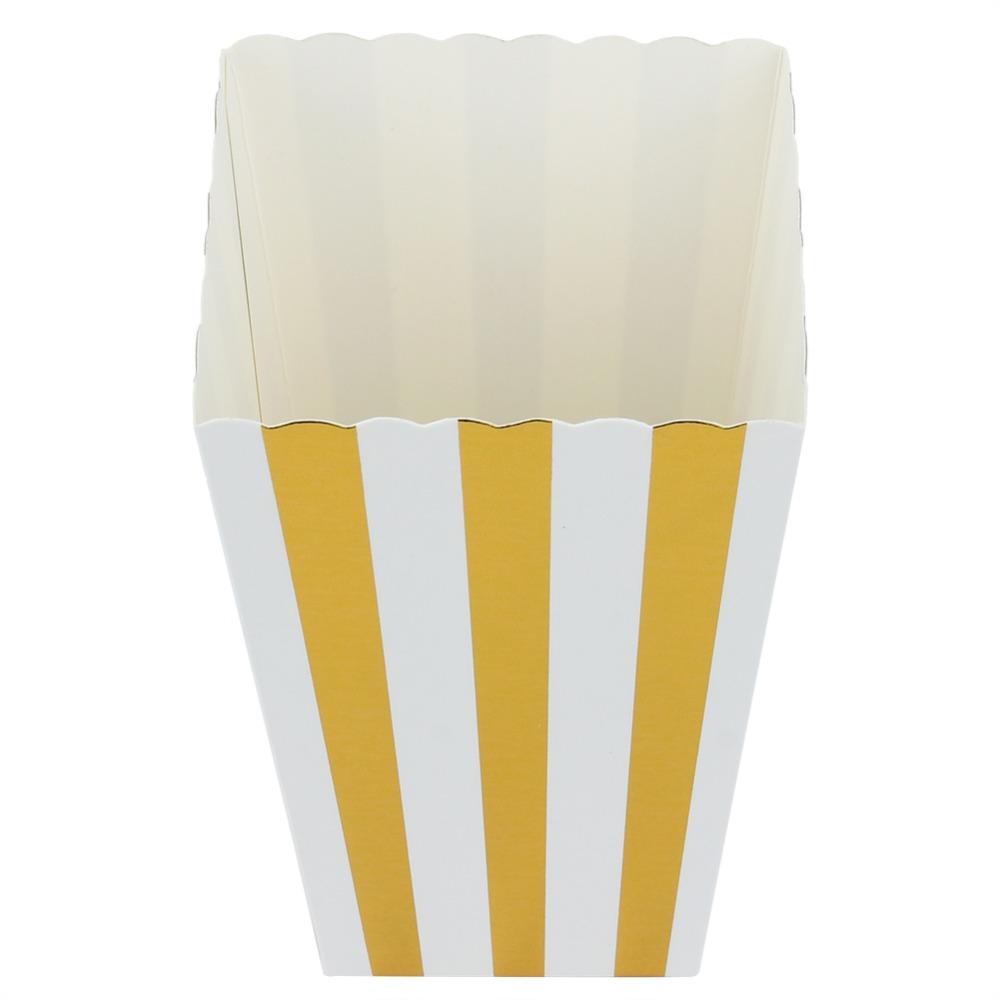 60pcs Paper Popcorn Boxes Gold Snack Containers Practical Treat Boxes Wedding Favors
