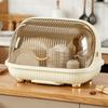 Dish Drying Rack Transparent Top Dust Prevention Kitchen Dish Drying Container for Cultlery Bowl Tea Cup Nursing Bottle Dinner