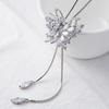 Unique Necklace Long With Dazzling Crystal Zircon Butterfly Perfect For Any Occasion
