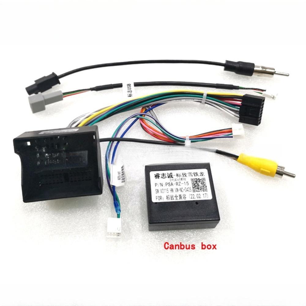 Raise Canbus PSA-RZ15 For Peugeot 206 307 301 308 408 508 2008 3008 DS3 DS6 C3-XR Citroen Elysee Android 2 Din Radio 16Pin Cable
