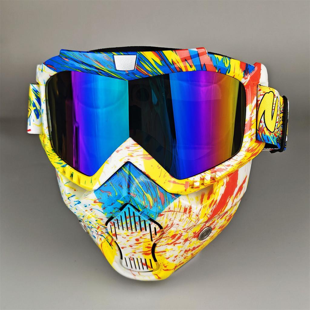 Brille Maske Radfahren Skimaske Blendschutz Anti-UV Outdoor-Brille Winddicht Multifunktion